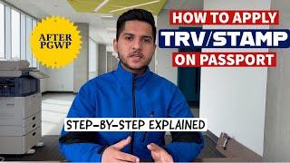 How To Apply Temporary Resident Visa Inside Canada After Getting PGWP | Passport Stamp | TRV