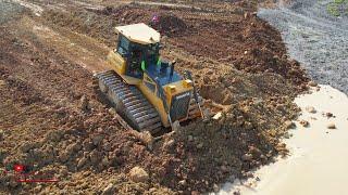 Extreme Powerful Dozer Activities Stronger Pushing Dirt Machines Removed Clearing Heavy Bulldozer