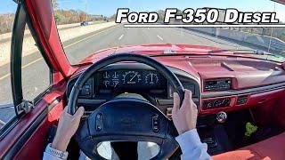 1997 Ford F-350 7.3L Powerstroke Diesel Manual - POV Driving Impressions (Binaural Audio)