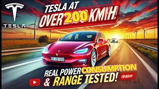 Tesla VS Autobahn at MAX SPEEDS! Real Power Consumption and Range Tested