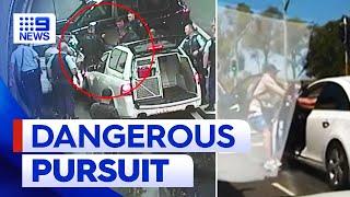 Dramatic police chase leaves trail of destruction across Sydney | 9 News Australia