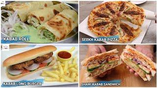 Kabab Roll, Kabab Pizza, Kabab Burger & Kabab Sandwich Recipes