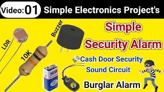 Door Security Alarm Circuit |Mini Electronics Projects|Very Low Cost