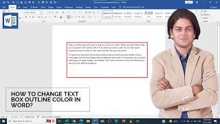How to change text box outline color in word?
