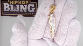 Gold Barber Razor CZ Bling Bling Pendant | Hip Hop MBP1024G