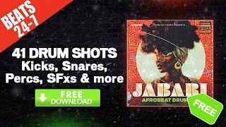 FREE Afrobeats Drum Kit 2023 "Jabari" Free Afrobeat Drum Samples & Dancehall Drum Shots