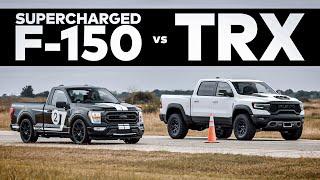 RAM TRX vs Supercharged F-150 DRAG RACE! // VENOM 775 by HENNESSEY