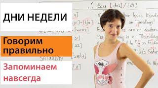 Дни недели на английском. Правильное произношение и лёгкий способ запомнить. Английская лексика