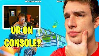 Reacting to Tickle annihilating pros and streamers on a console...