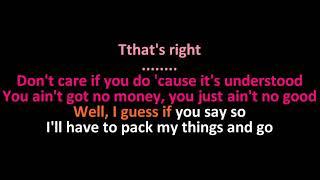 Ray Charles - Hit the Road, Jack - Karaoke Instrumental Lyrics - ObsKure