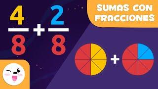 Suma de fracciones con el mismo denominador - Matemáticas para niños