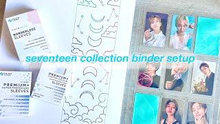 setting up my seventeen photocard binder  feat. prism platinum