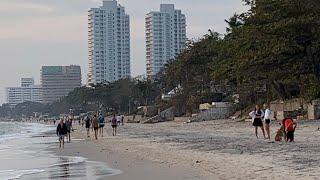 Christmas Morning Walk on The Beach in Thailand