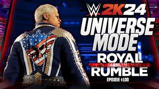 Royal Rumble 2025 PLE! | WWE 2K24 Universe Mode | Episode 100