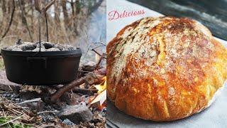 Dutch Oven No Knead Bread, Campfire Recipe!