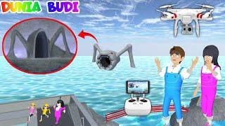 Yuta Mio Panik Drone Menangkap Sosok Monster Sea Eater Ditepi Pantai | Sakura School Simulator