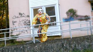 Scary Clown Attacks in Creepy Abandoned Building - WeeeClown Around