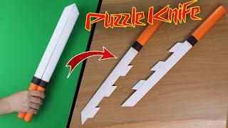 Origami Puzzle Knife || How to make paper ninja double knife