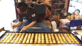 침샘자극!?  타코야끼 달인의 초스피드 타코야끼 만들기 - 한국 길거리음식 Amazing Takoyaki master / korean street food