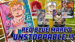 OP-08 Red Blue Marco Gameplays UNSTOPPABLE !! [One Piece Card Game Sim]