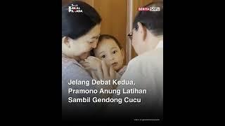 Jelang Debat Kedua, Pramono Anung Latihan Sambil Gendong Cucu #pramonoanung #debat #beritasatu