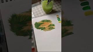 landscape painting...   #acrylicscenery #shorts #trending
