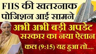 FII की जबरदस्त पोजिशन | Tomorrow Market Prediction| Nifty Prediction tomorrow| sensex Analysis