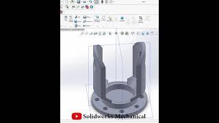Yoke Round Bore |Industrial design ||SolidWorks||Mechanical| @DesignWithAjay #shorts