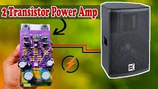 DIY 100 Watt A1941 C5198 Powerful 2 Transistor Amplifier !!