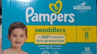 Pampers Swaddlers Size 8! Largest Baby Diaper Ever?