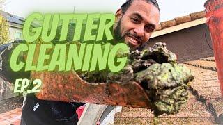 Gutter Cleaning 101: Episode2! Watch The Process. #guttercleaning #howto