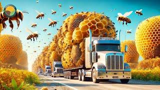 How Farmers Raise Bees And Process Millions Tons Of Honey: Processing Factory | Farming Documentary