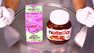 Feastables + Nutella Ice Cream Rolls: Satisfying ASMR Delight - Good & Yummy!