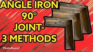 Joining angle iron at 90 degrees using 3 easy joint methods - cope & mitre. Welding preparation