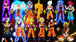 UV+SG+AG+Amazo+OG+MUI Goku+G.O.D Goku+GSV+PUI Goku+SS1 Goku+SSJ2 Goku+CC Goku+Hajun Fusion 