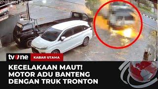 Terbelah Dua, Detik-detik Tabrakan Maut Truk vs Motor Keluarkan Api | Kabar Utama tvOne