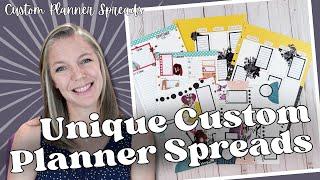 Unique Custom Planner Spreads || Planner Tips & Tricks