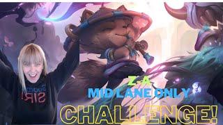 Z-A MID LANE ONLY CHALLENGE! TEEMO EDITION!