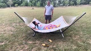 Unboxing Assembling And Testing The Vevor Double 2 Person Hammock With Stand And Travel Case