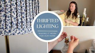 Upgrading Thrifted Lighting | A Beautiful Vintage Brass Lamp & A Pleated Lampshade