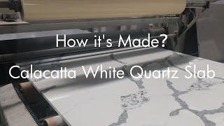 Calacatta White Quartz Slabs Manufacturing Process by Fulei Stone  -  How it's made