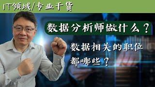 数据分析师是做什么的？数据相关的职位都哪些？(David)