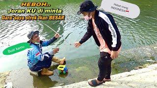 Heboh..! Mancing Ikan Nila Liar Dapat Babon Sampai warga Sini Ikut Mencoba