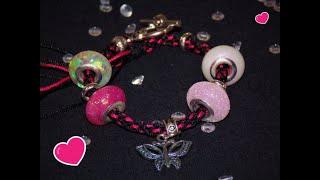 How to make a Pandora Style Resin Beads / UV resin / Kumihimo Bracelet Braid Tutorial