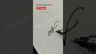 'N' Letter Signature IDEAS️| Best Stylish Signature| Elite Calligraphy #lettering#shorts#viral#yt