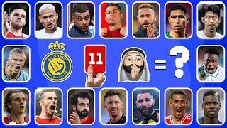 Guess the song, emoji, red cards and club of Football players.Messi, Ronaldo, Neymar
