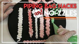 Make your own Piping Tips with Piping Bags - Piping Hacks | Piping with out nozzles