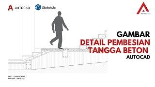 GAMBAR DETAIL TULANGAN TANGGA BETON