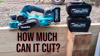 Makita 40v Planer Run Time Test. How much can you cut on a 40v 2.5Ah Battery?