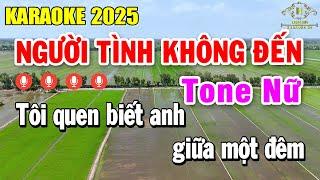 Người Tình Không Đến Karaoke Tone Nữ ( Am ) Âm Thanh Siêu Hay | Trọng Hiếu